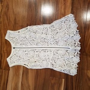 CAbi Lace Crocheted Top